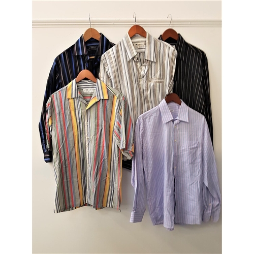 396 - FIVE GENTLEMEN'S DESIGNER SHIRTS
comprising Aquascutum (Large), Jaeger (Small), Daniel Hechter (15.5... 