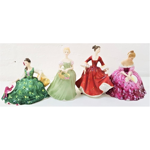 170 - FOUR ROYAL DOULTON FIGURINES
comprising Stephanie, HN2811; Clarissa, HN2345; Elyse, HN2474; and Vict... 