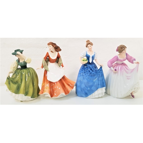 174 - FOUR ROYAL DOULTON FIGURINES
comprising Helen, HN3601; Buttercup, HN2309; Autumntime (exclusively fo... 