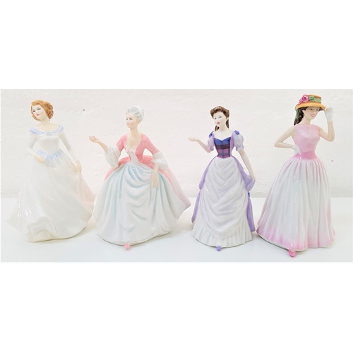 177 - FOUR ROYAL DOULTON FIGURINES
comprising Happy Birthday, HN4215; Diana, HN3266; Megan, HN3887; and Ro... 