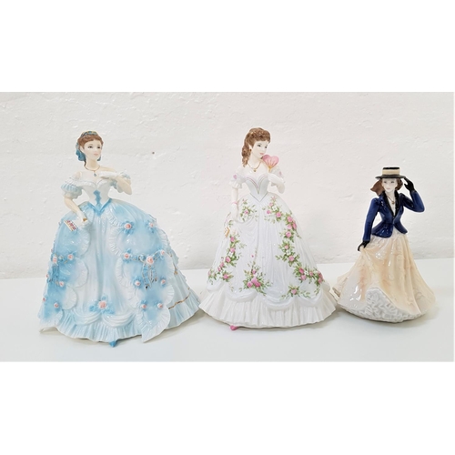 179 - THREE ROYAL WORCESTER FIGURINES
The First Quadrille, limited edition number 1956 of 12,500; Queen of... 
