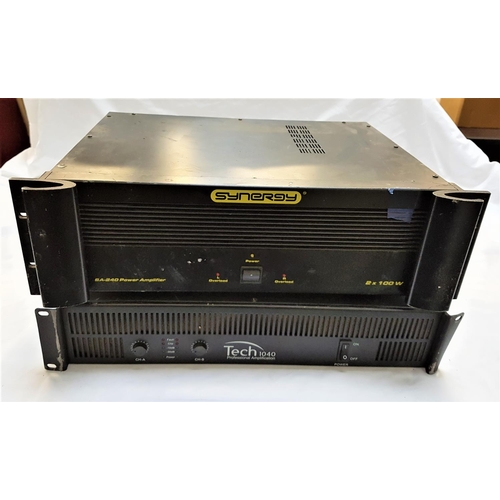 462 - TWO AMPLIFIERS
comprising s Synergy SA-240 power amplifier and a Teck 1040 Professional amplifier (2... 