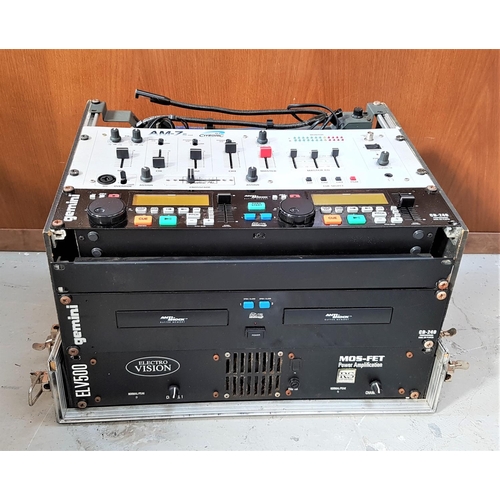 479 - BOXED DJ MIXER, AMPLIFIER AND CD PLAYER
in flight case, comprising Citronic AM-7s MK2 mixer, a Gemin... 