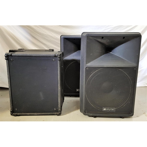 487 - PAIR OF SKYTEC 170.164 SPEAKERS
69cm x 48cm x 39cm; together with another pair of speakers, 54cm x 4... 