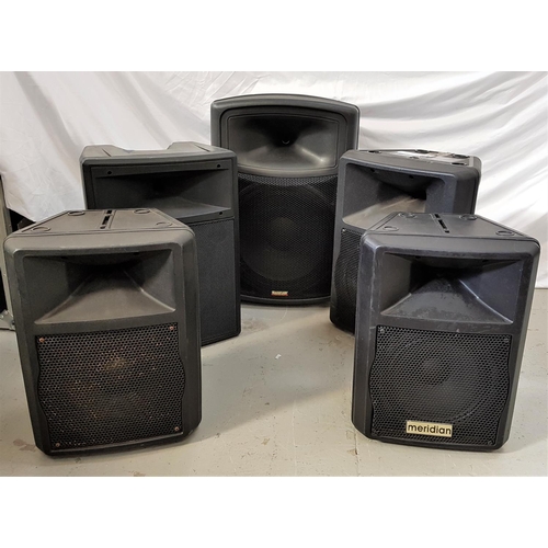 490 - FIVE VARIOUS SPEAKERS
comprising a Sound Lab G591E speaker; a D.A.S. DS-12 speaker; a Gemini GX-350 ... 