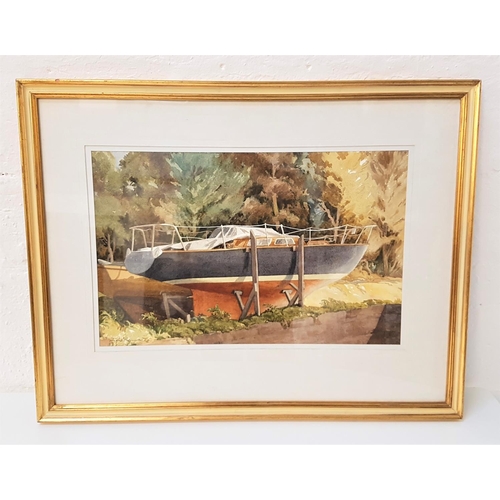 547 - HUGH McKENNA
Laid up, Banavie, watercolour, signed and with label to verso, 35cm 55.5cm