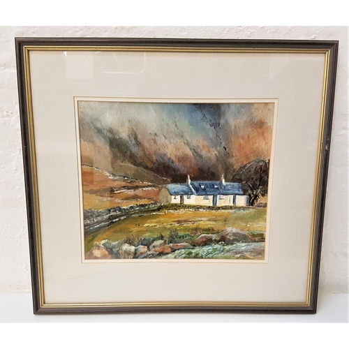 553 - JEAN FOORD
Cottages in Glencoe, oil on board, signed and with label to verso, 28cm x 33.5cm