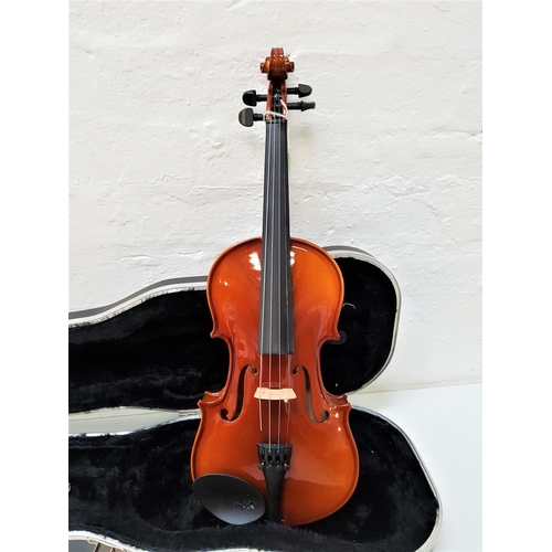 498 - KNIGHT ACADEMY VIOLIN
model MV183, with 33cm two piece back, with a chin rest and a hard shell carry... 