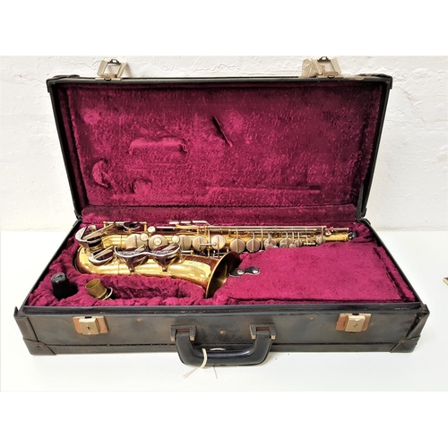 505 - AMATI KRASLICE SAXAPHONE
marked AAS 21 and 195690, with mouthpiece, neck strap and hard shell case