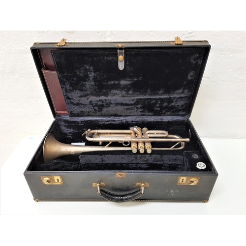 507 - BOOSEY & HAWKES 78 TRUMPET
marked 639854, with mouthpiece, in a fitted case