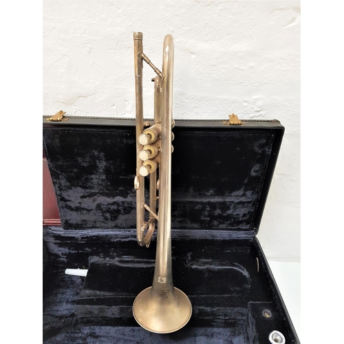 507 - BOOSEY & HAWKES 78 TRUMPET
marked 639854, with mouthpiece, in a fitted case