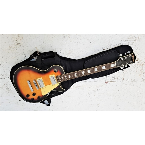 538 - CHEETAH ELECTRIC GUITAR
with mother of pearl inlay to the neck, a sunburst gloss body with four dial... 