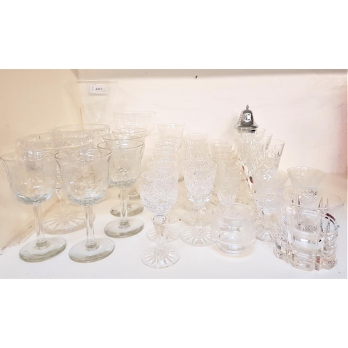 151 - SELECTION OF DRINKING GLASSES
including two Edinburgh crystal champagne glasses, two wines with air ... 