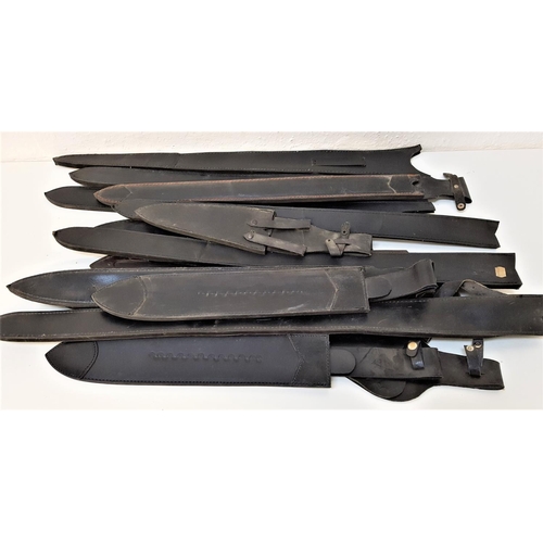 415 - LARGE SELECTION OF LEATHER SCABBARDS
of varying sizes (15)