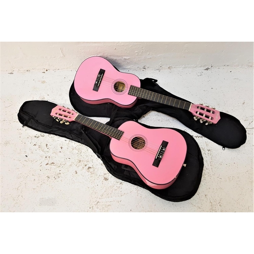 533 - TWO MUSIC ALLEY CHILDREN'S ACOUSTIC GUITARS
model MA51, both in pink with soft cases (2)