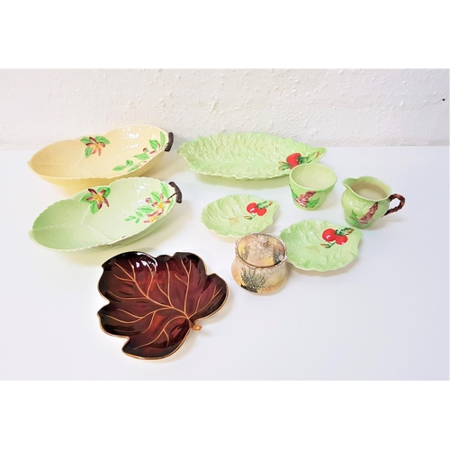 175 - SELECTION OF CARLTON WARE 
mostly Australian design including leaf dishes, sugar bowl, jug etc., and... 