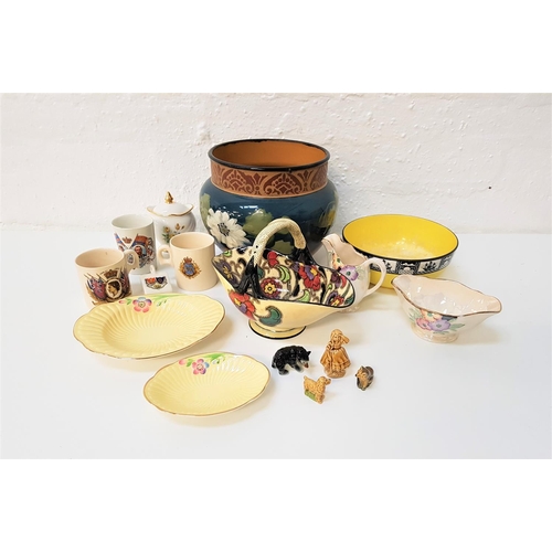 176 - SELECTION OF DECORATIVE CERAMICS
including a Mailing luster jug and bowl, a Tuscan Decoro pottery ba... 