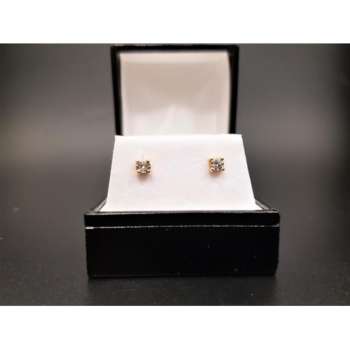 67 - PAIR OF DIAMOND STUD EARRINGS
the round brilliant cut diamonds totaling approximately 0.3cts, in eig... 