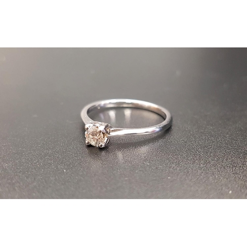 84 - DIAMOND SOLITAIRE RING
the round brilliant cut diamond approximately 0.2cts, on eighteen carat white... 