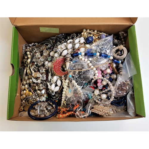 88 - LARGE SELECTION OF COSTUME JEWELLERY
including various crystal and other bead necklaces, bracelets, ... 