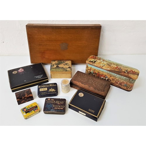 60 - SELECTION OF VARIOUS VINTAGE BOXES
including two Players cigarette boxes, Dr. Whites of Glasgow Pres... 