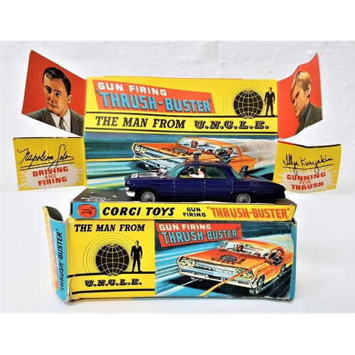397 - VINTAGE BOXED CORGI 497 THE MAN FROM UNCLE
Thrush Buster Oldsmobile Super 88, with box and card line... 