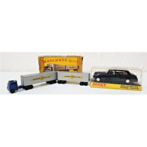 406 - MATCHBOX MAJOR PACK M-9
Cooper-Jarrett Inter State Double Freighter, comprising a blue tractor unit,... 