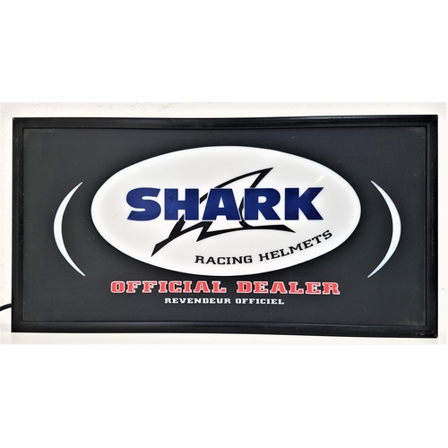 312 - SHARK RACING HELMETS ILLUMINATED SHOP SIGN
of oblong form, 58.5cm wide