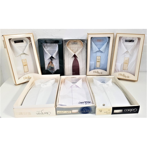 347 - SELECTION OF NEW GENTLEMEN'S SHIRTS
all boxed and in cellophane, two Marks & Spencer shirts and ties... 