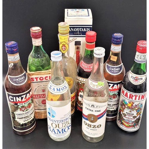 626 - SELECTION OF VINTAGE SPIRITS. LIQUEURS AND FORTIFIED WINES
comprising two bottles of Cinzano The Bia... 