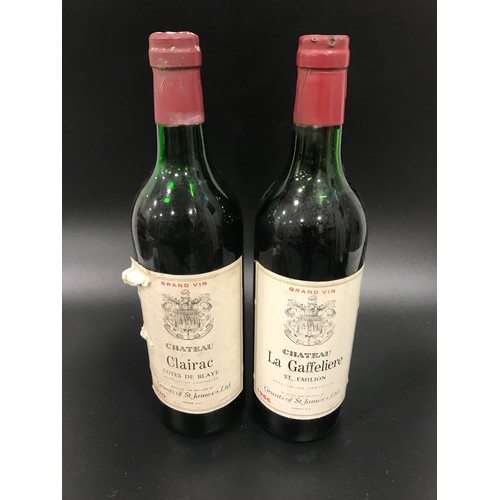 609 - TWO VINTAGE BORDEAUX
comprising: one Chateau La Gaffeliere St. Emilion 1966 Vintage, No strength or ... 