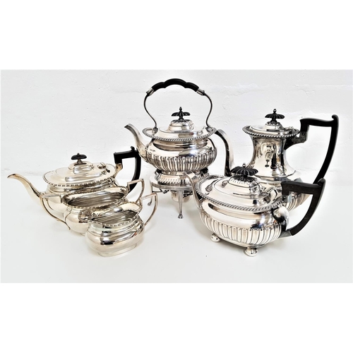 180 - LARGE SELECTION OF SILVER PLATE
including a Walker & Hall tea and coffee set comprising a spirit ket... 