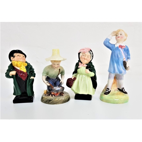 183 - FOUR ROYAL DOULTON FIGURINES
comprising Little Boy Blue, HN2062; River Boy, HN2128; and small Tony W... 