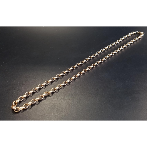 76 - NINE CARAT GOLD BELCHER LINK NECK CHAIN
approximately 51cm long and 7.5 grams