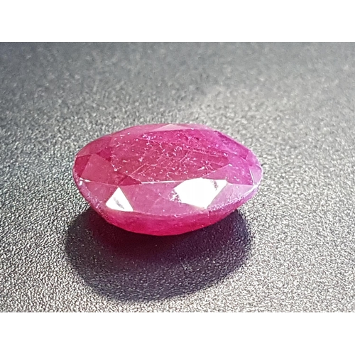 62 - CERTIFIED LOOSE NATURAL RUBY
the oval cut ruby weighing 13.93cts, with IDT certificate