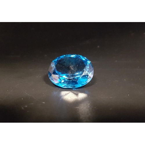 81 - LOOSE OVAL CUT SWISS BLUE TOPAZ GEMSTONE
weighing 36.64cts