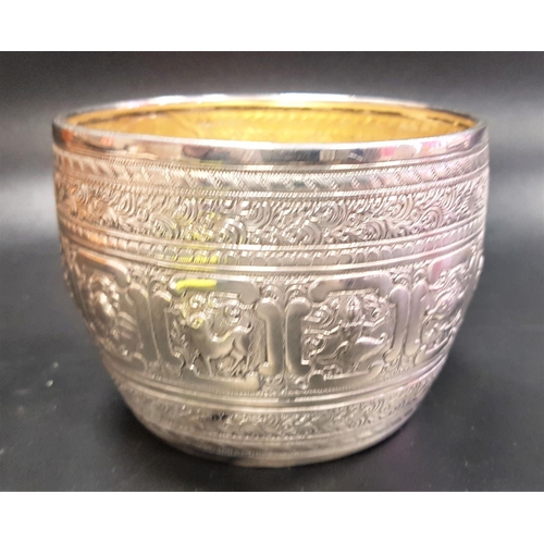 160 - GOOD QUALITY VICTORIAN SILVER 'ZODIAC' BOWL
decorated with a band of zodiac symbols and further flor... 