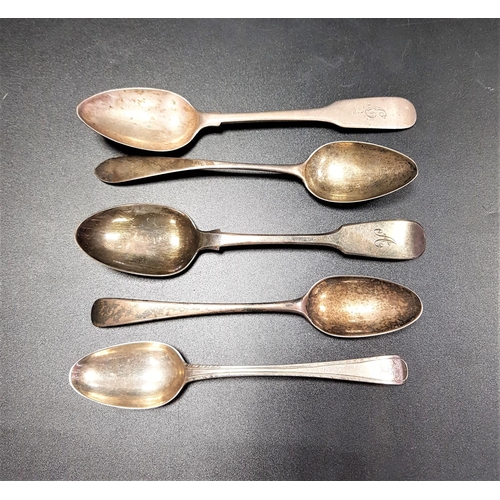 192 - FOUR GEORGIAN TEASPOONS
comprising a Newcastle 1853, maker Reid & Sons; another Newcastle spoon with... 