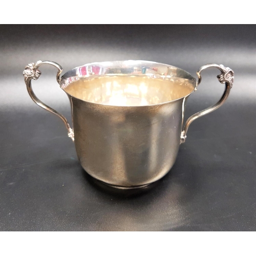 199 - VICTORIAN SILVER PORRINGER
with ornate handles, marked Walter Walker & Brownfield Tolhurst, London 1... 