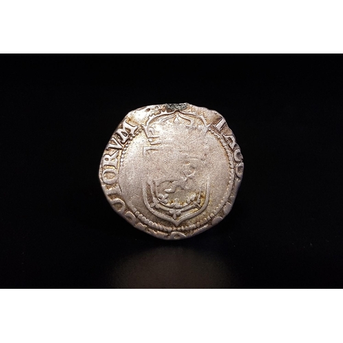 424 - JAMES VI OF SCOTLAND 1602 QUARTER SILVER THISTLE MERK
obverse crowned shield containing lion rampant... 