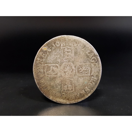 433 - WILLIAM III 169* SHILLING
Obv: possibly first laureate and draped bust right. Rev: Cruciform shields... 