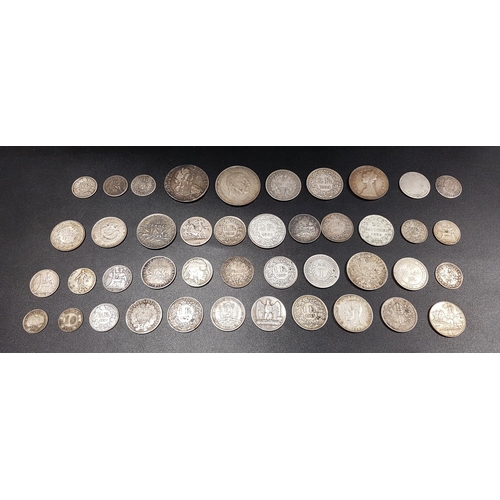 452 - SELECTION OF SILVER WORLD COINS
.800/.813/.835 silver, including a Swiss 1944 2Fr, 1895 Republique F... 