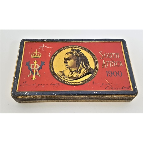 414 - QUEEN VICTORIAN SOUTH AFRICA BOER WAR CHRISTMAS TIN
dated 1900