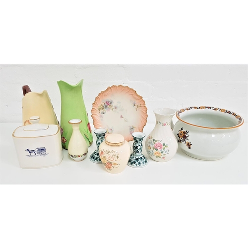 248 - MIXED LOT OF CERAMICS
including an Edwardian circular transfer decorated wash bowl, Minton circular ... 