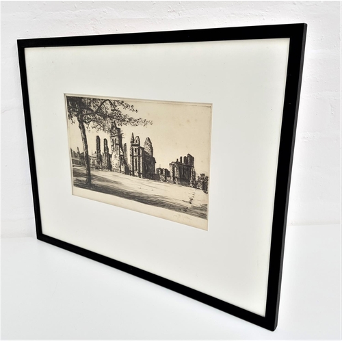 480 - FOUR ETCHINGS
comprising Alan R Gibson 'Tron Steeple, Glasgow' and 'Old Kirkcudbright', both signed ... 