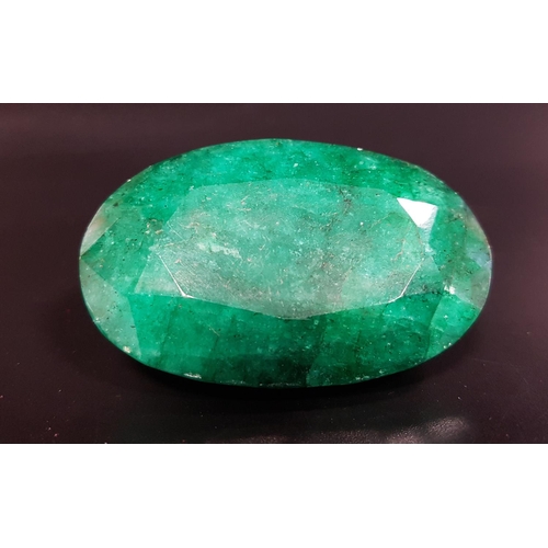 49 - VERY LARGE CERTIFIED LOOSE NATURAL EMERALD
the oval cut gemstone weighing 344cts, with GLI Gemstone ... 