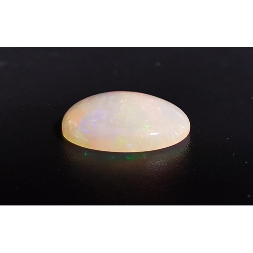 147 - CERTIFIED LOOSE NATURAL OPAL
the oval cabochon opal weighing 4.96cts, with ITLGR Gemstone Report
