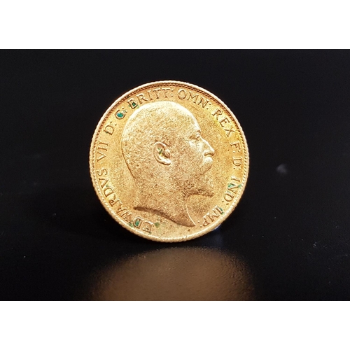 439 - EDWARD VII HALF SOVEREIGN DATED 1906
weight 4.0 grams