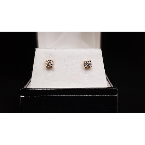 114 - PAIR OF DIAMOND STUD EARRINGS
the round brilliant cut diamonds totaling approximately 0.4cts, in eig... 