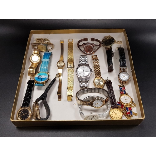 134 - SELECTION OF LADIES AND GENTLEMEN'S WRISTWATCHES
including Carvel, Accurist, Rotary, Sekonda, Lorus,... 